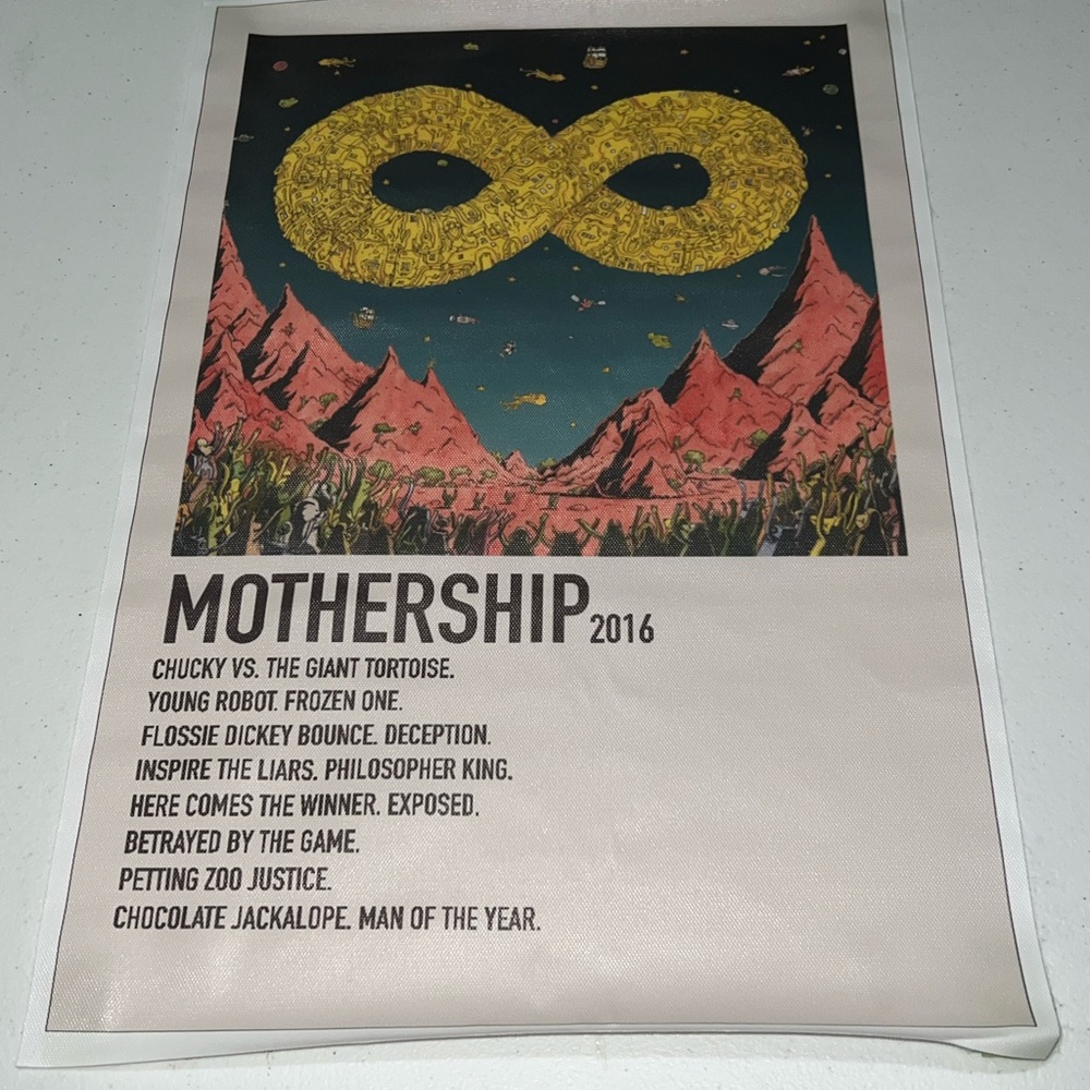 Mothership 2016 Art Print with Yellow Infinity Symbol